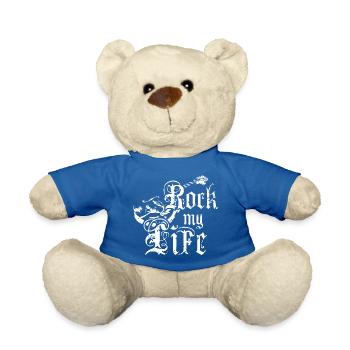 Band Shirt - Rock my Life - Teddy Bear - royal blue - Front