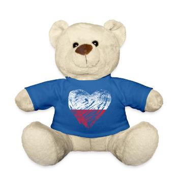 Polen Herz used look - Teddy - Königsblau - Vorne