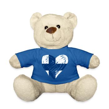 Finnland Herz - Teddy - Königsblau - Vorne