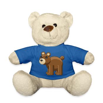 Gentil petit ourson - Nounours - bleu roi - Devant