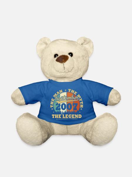 Vintage September 2007 Geburtstagsgeschenk 18 Jahr - Teddy - Königsblau
