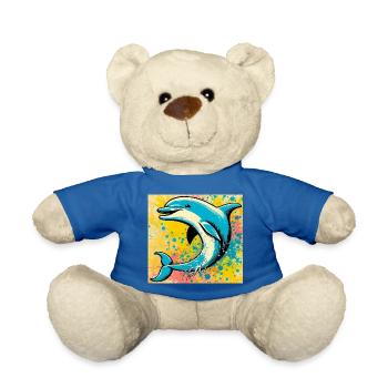 dolphin - Teddy Bear - royal blue - Front