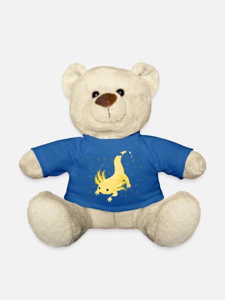 Design gecko lumineux avec détail jaune - Nounours - bleu roi