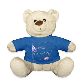 Aujourd’hui est un bon jour - Nounours - bleu roi - Devant