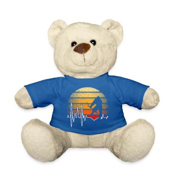 Bigfoot Sasquatch Hide And Seek Sayings - Teddy Bear - royal blue - Front