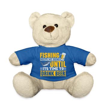 Pêcheur pêcheur Pêcheur sportif Bière pêcheur - Nounours - bleu roi - Devant