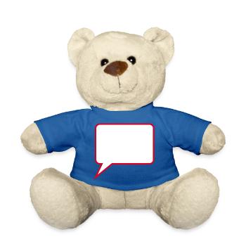 Sprechblase Comic selbst gestalten personalisieren - Teddy - Königsblau - Vorne