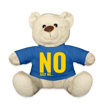 Nein, einfach Nein – Ein fettes Blockschild - Teddy - Königsblau - Vorne