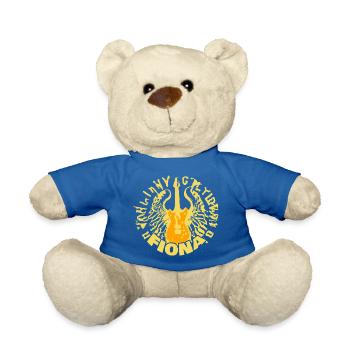 Fiona comme nom - Nounours - bleu roi - Devant