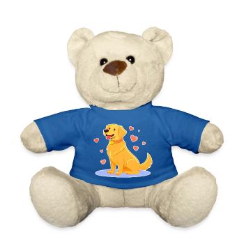 Mignon Golden Retriever (bande dessinée) - Nounours - bleu roi - Devant