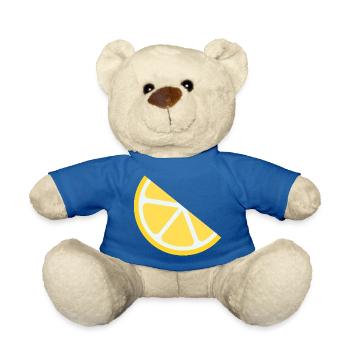 Zitronen-Scheibe Vintage Grafik - Teddy - Königsblau - Vorne