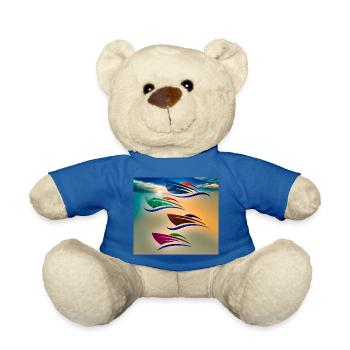 towards the night - Teddy Bear - royal blue - Front