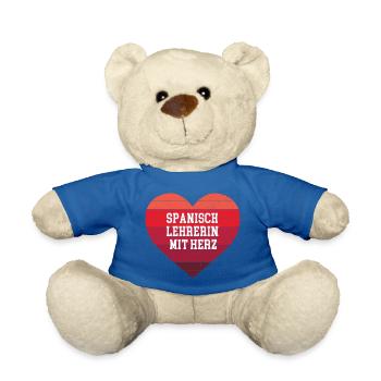 Spanisch Lehrerin mit Herz Beste Spanischleherin - Teddy - Königsblau - Vorne