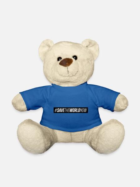 Schützt unsere Erde Planet Spruch - Teddy - Königsblau