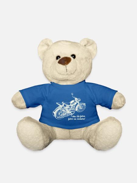 RT 125 - DDR Oldtimer Motorrad Ostalgie - Teddy - Königsblau