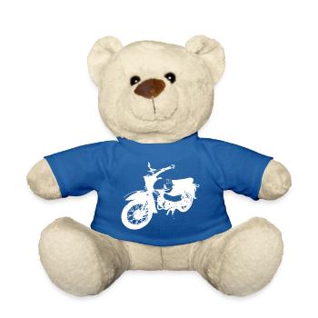 Simson Habicht weiß - Teddy - Königsblau - Vorne