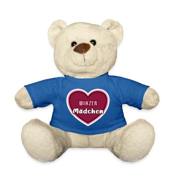 Winzer Mädchen Kind Winzermädchen Winzerin - Teddy - Königsblau - Vorne