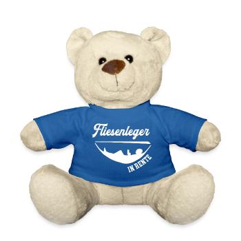 Fliesenleger Rente Rentner Bodenleger Ruhestand - Teddy - Königsblau - Vorne