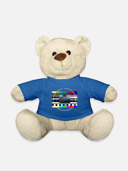 DDR Testbild Color used look - 80er Jahre - Teddy - Königsblau