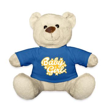 Baby Girl Lettering 01 - Teddy Bear - royal blue - Front