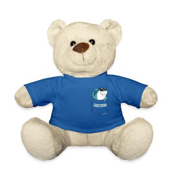 Haifisch High Five: HAI FIVE! - Brusttasche - Teddy - Königsblau - Vorne