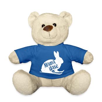Ski Hase Mama Häschen Skifahren Haserl Skifahrerin - Teddy - Königsblau - Vorne