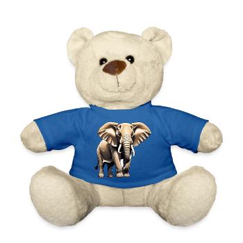 Elephant - Animal Design - Teddy Bear - royal blue - Front