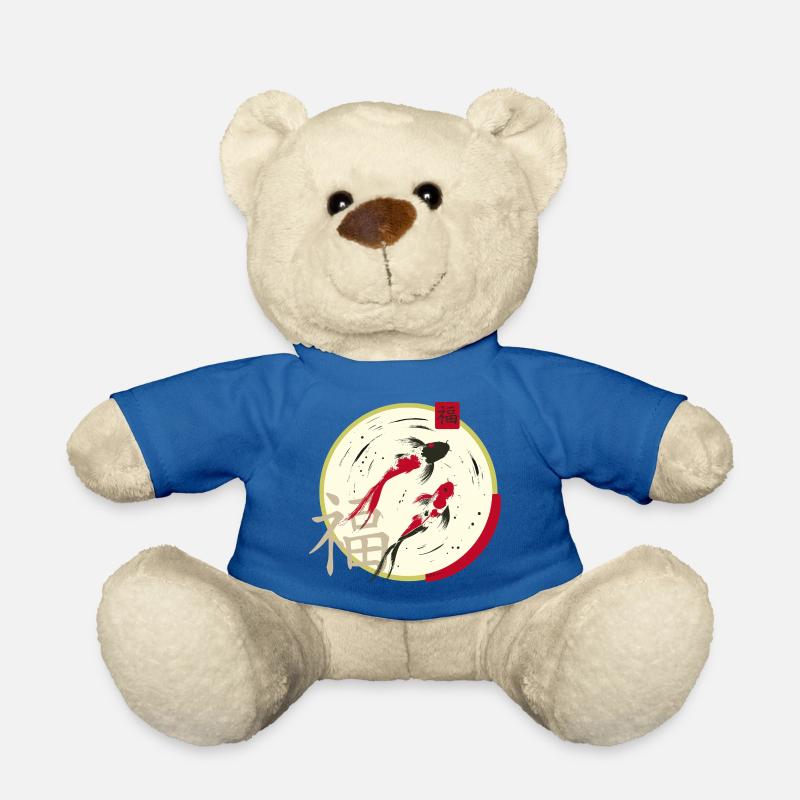 Koi Zen Mondkreis Wohlstand - Teddy - Königsblau