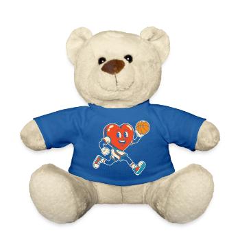 Basketball Herz Mascot Sprint - Teddy - Königsblau - Vorne
