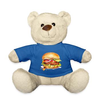 Burger - Teddy Bear - royal blue - Front