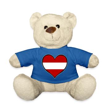 Drapeau du Cœur de l’Autriche - Nounours - bleu roi - Devant