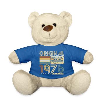 Original 1976 Jahrgang Vintage Geburtstag Retro - Teddy - Königsblau - Vorne