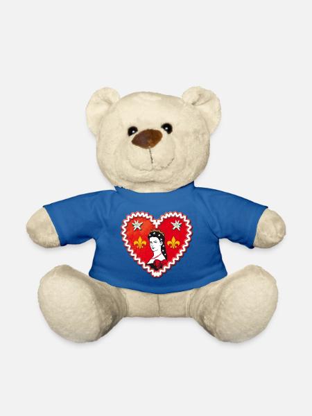 61 Lebkuchenherz Kaiserin Elisabeth Portrait - Teddy - Königsblau