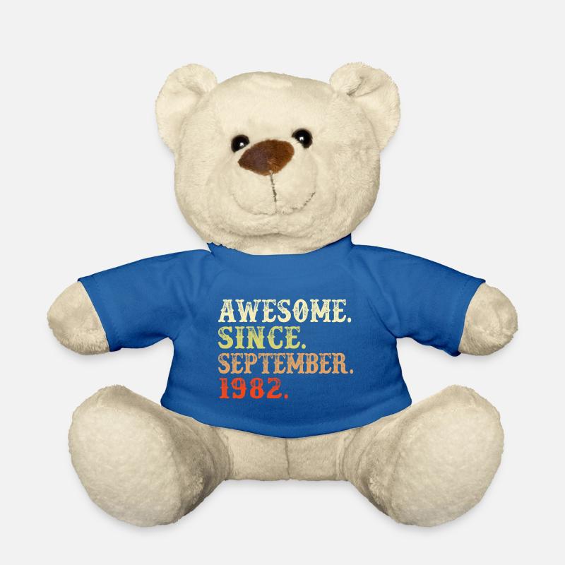 September 1982 - 40th birthday gift. Awesome. - Teddy Bear - royal blue