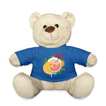 frecher Kawaii Cocktail mit Schirmchen - Teddy - Königsblau - Vorne