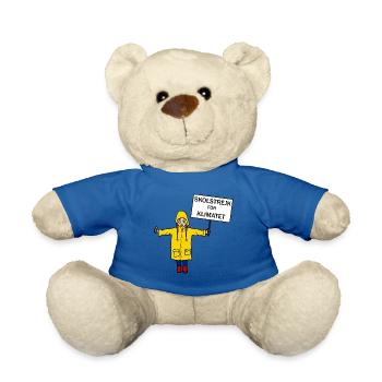 School Strike, Greta Shield Fridays for Future Comic - Teddy Bear - royal blue - Front
