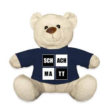 Schach Matt Schachbrett Schachfigur Chess Geschenk - Teddy - French Navy - Vorne