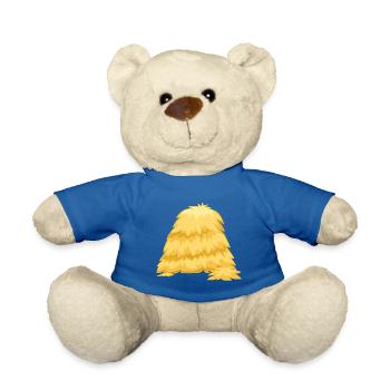 Warum liegt hier Stroh Lustiger Spruch - Teddy - Königsblau - Vorne