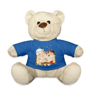 old book with spells & magic accessories - Teddy Bear - royal blue - Front