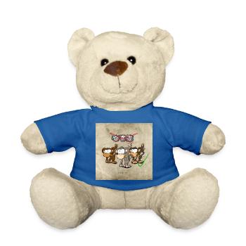 Protest monkeys - Teddy Bear - royal blue - Front