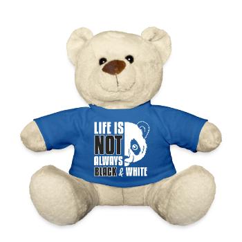 Panda Bear Do Not Live Black and White I Gift - Nounours - bleu roi - Devant