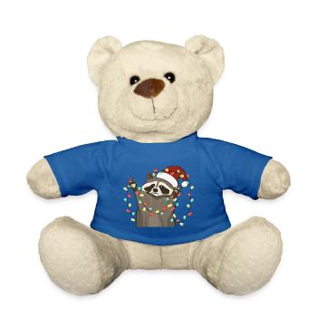 Lumières de Noël Raton laveur Noël - Nounours - bleu roi - Devant