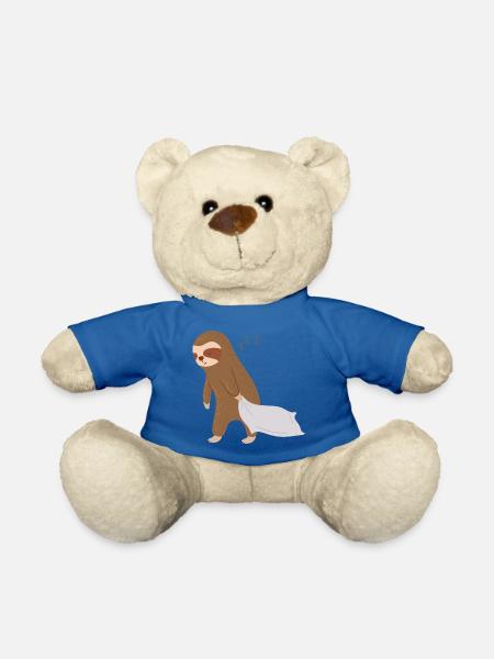 Schlafendes Faultier, süßes müdes faules Tier - Teddy - Königsblau