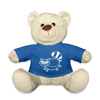 Anti-Zoo Seventeen White - Teddy Bear - royal blue - Front
