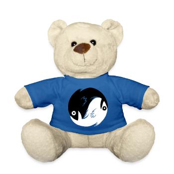 Ying-Yang Fish - Teddy Bear - royal blue - Front