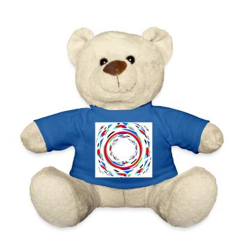 Bunte Spiralen - - Teddy - Königsblau - Vorne