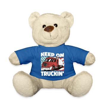 "Keep On Truckin" Design - Perfect Gift - Teddy Bear - royal blue - Front