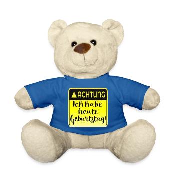 Ich habe heute Geburtstag - Teddy - Königsblau - Vorne