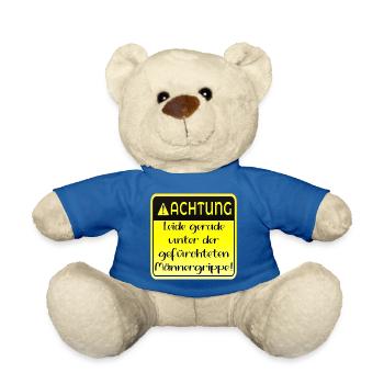 MÄNNERGRIPPE HUMOR - KRANK - Teddy - Königsblau - Vorne