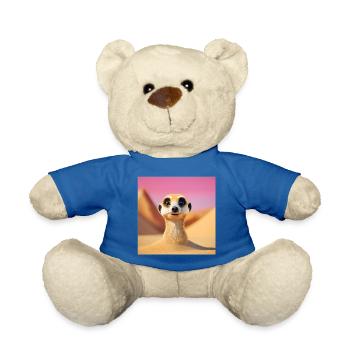 Meerkat, Meerkat Family, Meerkat Humor - Teddy Bear - royal blue - Front